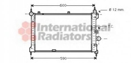 Радіатор охолодження двигуна KADETT E15TD/ASTRA F 17TD Van Wezel 37002127 (фото 1)