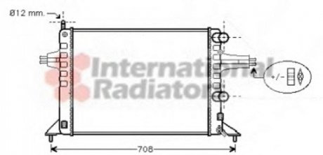 Радиатор ASTRA G 1.2 MT -AC 98-04 Van Wezel 37002257