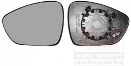 Стекло зеркала (с подогревом) Citroen DS5/Peugeot 508 10- (L) Van Wezel 4068837