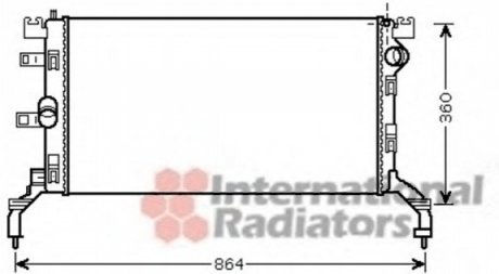 Радиатор охлаждения RENAULT LAGUNA 10/07>15 (выр-во) Van Wezel 43002415