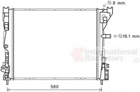 Радіатор охолодження Renault Zoe 12- Van Wezel 43002608