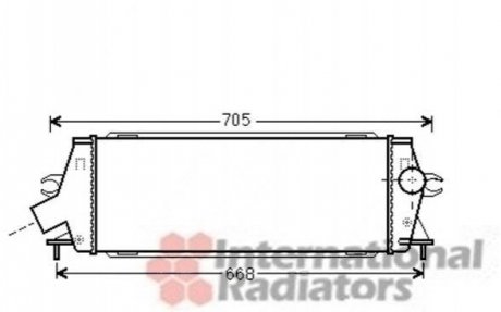 Радиатор интеркулера Renault Trafic 2.0/2.5dCi 06- Van Wezel 43004456 (фото 1)