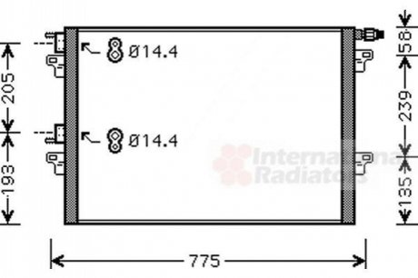 Радиатор кондиционера Renault Espace IV 2.0-3.5 02- Van Wezel 43005297 (фото 1)