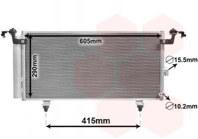 Радиатор кондиционера (с осушителем) Subaru Legacy V/Outback 2.0-3.6 09- Van Wezel 51005084