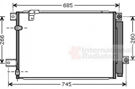 Радіатор кондиціонера (з осушувачем) Toyota Avensis 2.0D/2.2D 05-08 Van Wezel 53005409