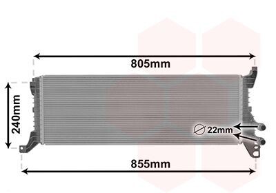 Радіатор охолодження VW Multivan/T6 2.0 TDI 15- Van Wezel 58012723