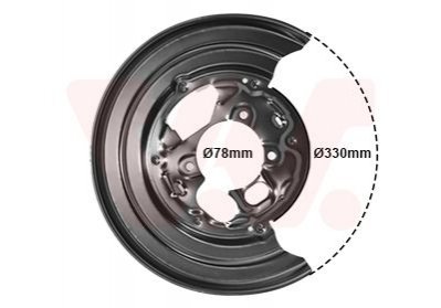 Защита тормозного диска (заднего) (L) MB Sprinter 906 416-518CDI 06-18/VW Crafter 06-16 Van Wezel 5862373