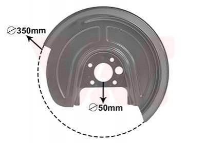 Защита тормозного диска (заднего) (L) Skoda Octavia/VW Golf IV 96-10 Van Wezel 5892373