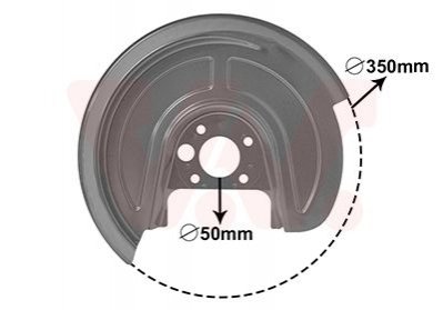 Защита тормозного диска (заднего) (R) Skoda Octavia/VW Golf IV 96-10 Van Wezel 5892374