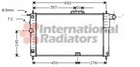 Радиатор охлаждения DAEWOO NEXIA 15 MT - AC 94- Van Wezel 81002001