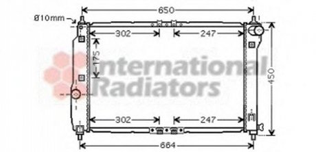 Радіатор охолодження CHEVROLET AVEO (T250, T255) (05-) 1.4 i 16V (вир-во) Van Wezel 81002067