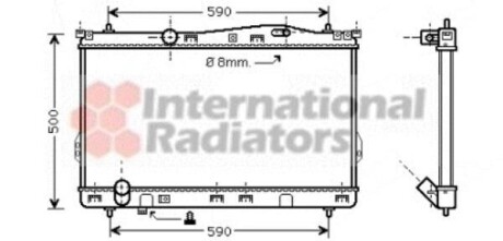 Радіатор охолодження HYUNDAI TRAJET (FO) (99-) 2.0-2.7 Van Wezel 82002077 (фото 1)