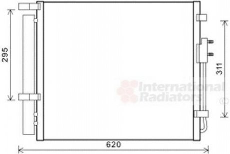 Радиатор кондиционера (с осушителем) Hyundai Santa Fe III 2.0CRDI/2.2CRDI 12- Van Wezel 82005343