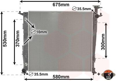 Радіатор охолодження Kia Sorento 14+ Van Wezel 82012714