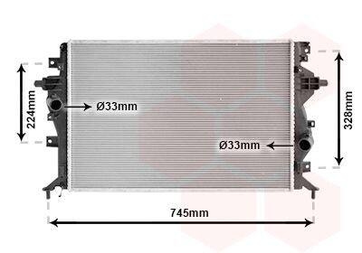 Радіатор охолодження HYUNDAI IONIQ / KIA NIRO Van Wezel 82012720