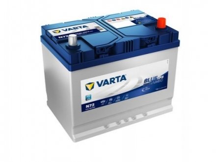 Акумуляторна батарея 72Ah/760A (261x175x220/+R/B01) (Start-Stop EFB) Blue Dynamic N72 Азія VARTA 572501076 D842 (фото 1)