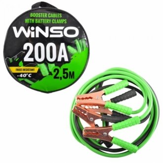 Провода-прикуриватели 200А, 2,5м, круглая сумка Winso 138210 (фото 1)