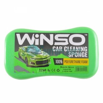 Губка для миття авто з дрібними порами 220*120*60mm (зелена) Winso 151100