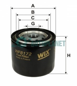 Фильтр топливный (PP 944) WIX FILTERS WF8172