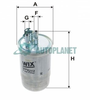 Фильтр топливный WIX(PP 838/3) WIX FILTERS WF8252