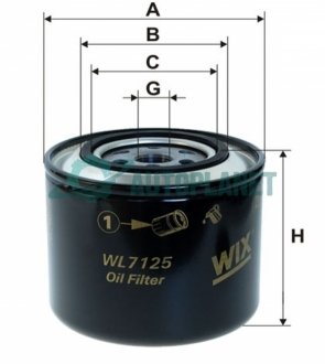Фільтр масляний двигуна RENAULT, VW /OP569 (вир-во -FILTERS) WIX FILTERS WL7125 (фото 1)