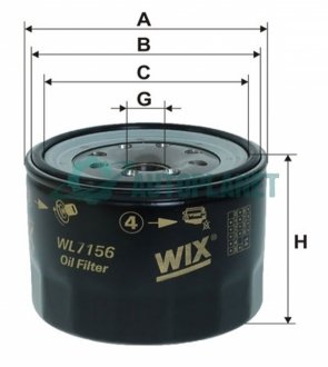 Фільтр оливи WIX FILTERS WL7156