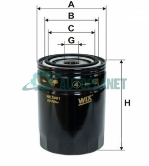 Фільтр масляний двигуна /OP592/5 (вир-во WIX-FILTERS UA) WIX FILTERS WL7401