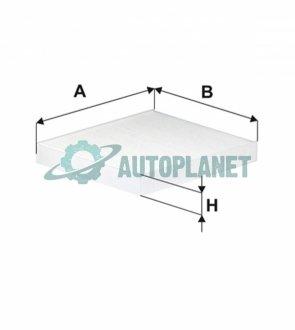 Фільтр салону GAZELLE NEXT (А21R23.8119200) (вир-во WIX-FILTERS) WIX FILTERS WP2148