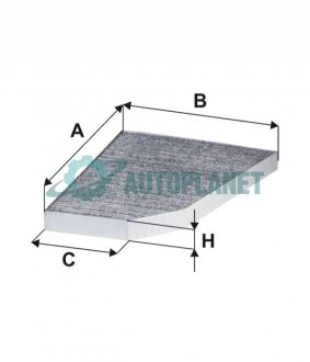 Фільтр салону TESLA MODEL X вугільний (вир-во -FILTERS) WIX FILTERS WP2167 (фото 1)