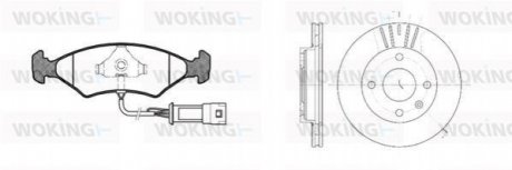 Комплект тормозов (дисковый тормозной механизм) WOKING 80193.02 (фото 1)
