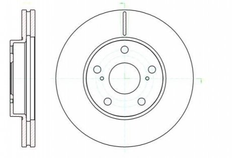 Тормозной диск перед. Auris/Corolla (07-14) WOKING D61043.10