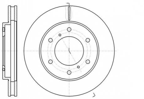 Тормозной диск перед Pajero/L 200 05- (294x28) WOKING D61118.10 (фото 1)
