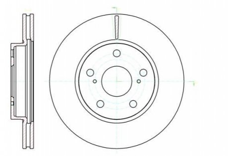 Тормозной диск пер. Corolla/Auris 08-18 WOKING D61122.10 (фото 1)