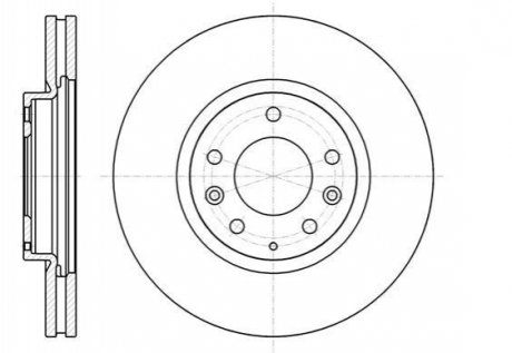 Тормозной диск пер. CX7/8/CX7 06- WOKING D61236.10