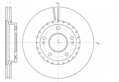 Тормозной диск перед. Ceed/Elantra/Proceed (11-21) WOKING D61434.10 (фото 1)