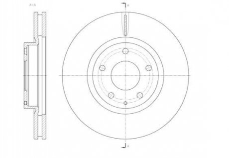 Гальмівний диск пер.Mazda 6 /CX-5 2.0-2.5 12-17 (297x28) WOKING D61520.10 (фото 1)