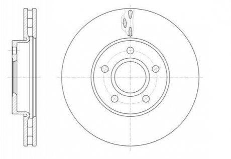 Тормозной диск перед. C-Max/Focus (14-21) WOKING D61560.10 (фото 1)