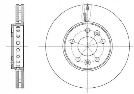 Тормозной диск (передний) OPEL VIVARO/RENAULT TRAFIC 1.6 14- WOKING D61625.10 (фото 1)