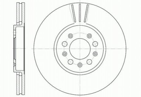 Гальмівний диск перед. A1/A3/Bora/Cordoba/Fabia (96-21) WOKING D6544.10