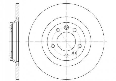 Гальмівний диск (задній) CITROËN C5/PEUGEOT 407/508/607/RCZ 1.6-3.0 04- WOKING D6690.00 (фото 1)