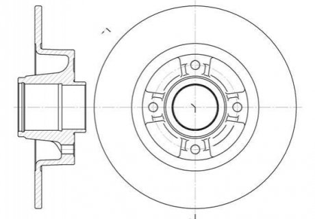 Тормозной диск (задний) CLIO /MEGANE/MODUS / GRAND MODUS /TWINGO 1.2-2.0 02- WOKING D6750.00 (фото 1)