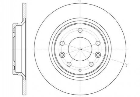 Тормозной диск задний Mazda 6 02- (280x10) WOKING D6881.00