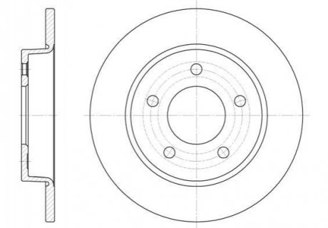 Тормозной диск задний. Mazda 3/3/Axela (06-21) WOKING D6906.00 (фото 1)