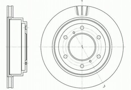 Гальмівний диск задній Mitsubishi Pajero 2.5-3.8 00- (300x22) WOKING D6955.10 (фото 1)