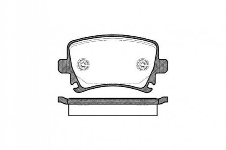 Гальмівні колодки задні Caddy III/Golf V/Audi A4 03- WOKING P11313.00 (фото 1)