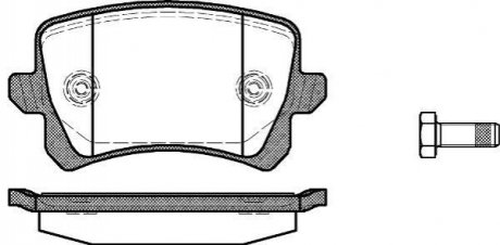 Гальмівні колодки зад Caddy III/Golf V/Audi A4 03- WOKING P12423.00 (фото 1)