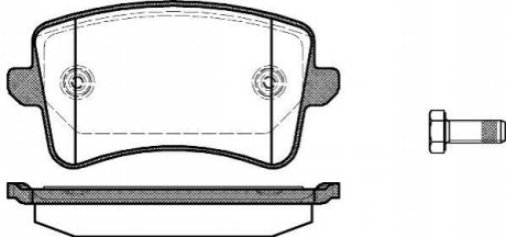 Колодки тормозные дисковые задние WOKING P12433.00
