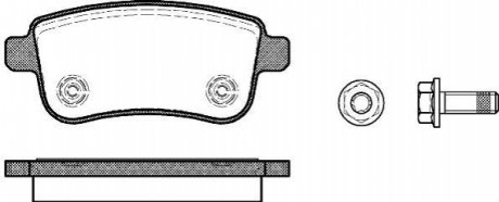 Колодки тормозные дисковые WOKING P12873.00 (фото 1)