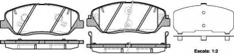 Гальмівні колодки перед. Hyundai Santa FE 06- (mando) WOKING P13263.02 (фото 1)