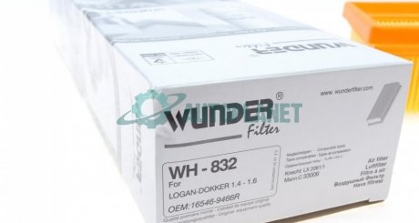 Фільтр повітряний Renault Logan 04- WUNDER FILTER WH 832